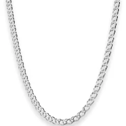 4,8mm Zwillingspanzerkette Collier Halskette aus 925 Silber rhodiniert 55cm