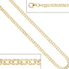 2,7mm Zwillingspanzerkette Kette Halskette aus 333 Gold Gelbgold 50cm
