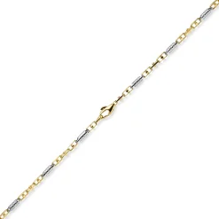Monte Carlo Armband aus 585 Gold Gelbgold Weißgold massiv bicolor 19cm Herren