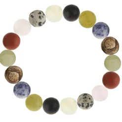Multicolor Edelstein-Armband aus Achat Onyx Jade Jaspis Karneol Calcit Sodalith