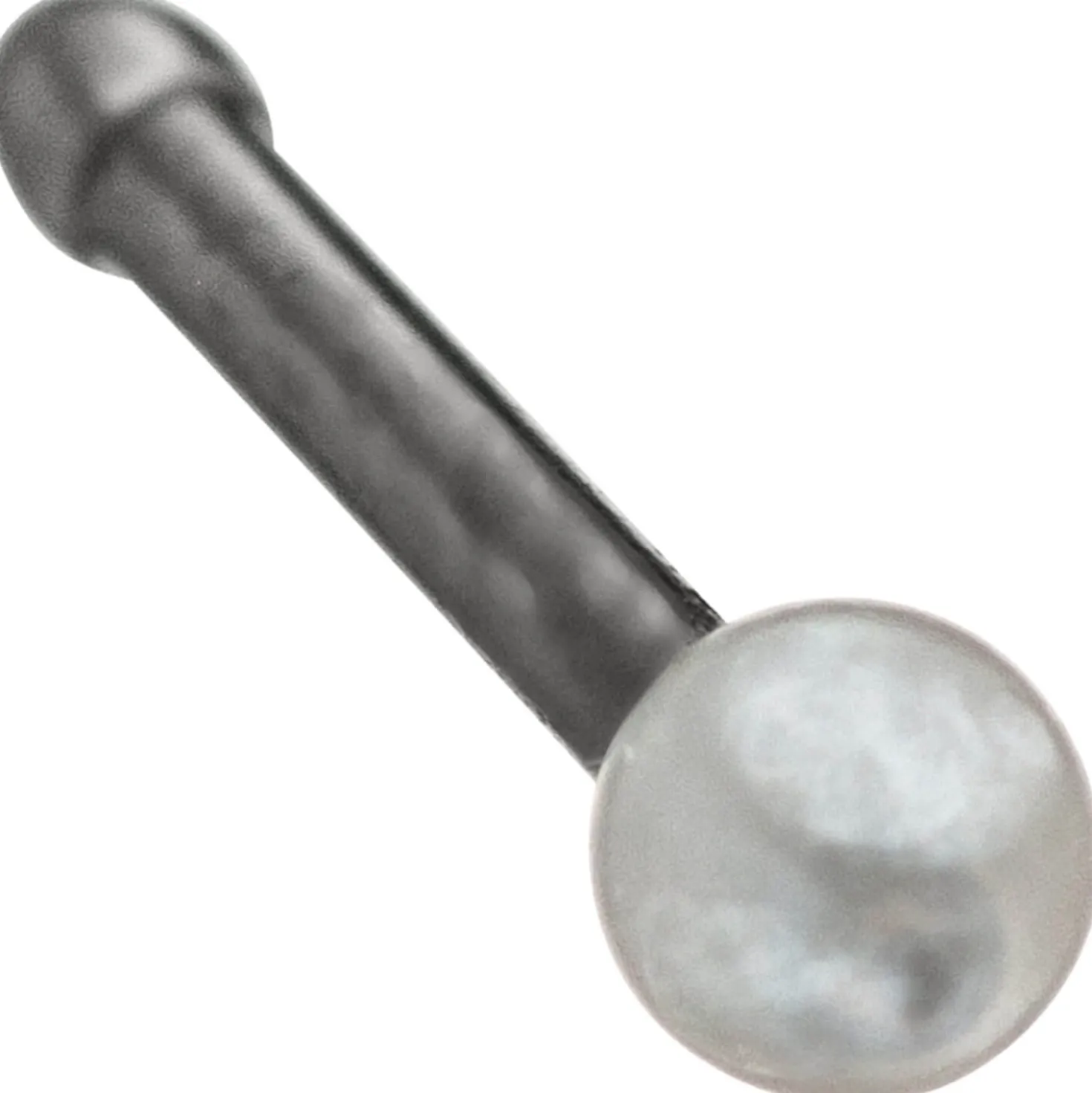 Nasenpiercing mit Perle, schwarze Edelstahl, Nasenstecker Nasenschmuck