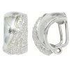 Ohrclips Clips Ohrschmuck aus 925 Silber teilgehämmert rhodiniert