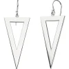 Ohrhaken moderne Ohrhänger 20,2x56,3mm Ohrringe Dreiecke aus 925 Silber