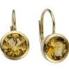 Ohrhänger aus 585 Gold Gelbgold mit echten Citrinen orange Ø8,5mm Ohrringe Damen
