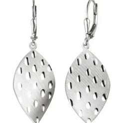 Ohrhänger aus 925 Silber matt-glänzend Boutons Ohrringe Ohrschmuck 42,8x15,5mm