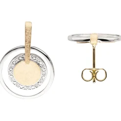 Ohrhänger 14,2x20,3mm aus 585 Gold gelb/weiß 24 Brillanten 0,08Ct