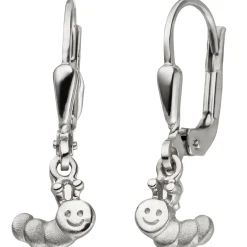 Ohrhänger 7x20,7mm Ohrringe Boutons Raupe aus 925 Silber rhodiniert