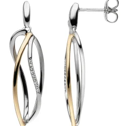 Ohrhänger 8,7x31,2mm Ohrringe mit Zirkonia 333 Gold Weißgold Gelbgold