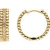 Ohrringe Creolen aus 333 Gold Gelbgold mit 52 Zirkonia Ø 17,3mm glänzend