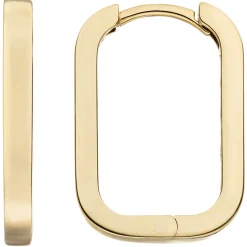 Ohrringe Creolen aus 333 Gold Gelbgold 18,9x2,3mm flach oval glänzend