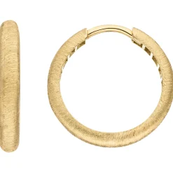 Ohrringe Creolen aus 333 Gold Gelbgold 18,4x2,9mm Goldcreolen mattiert