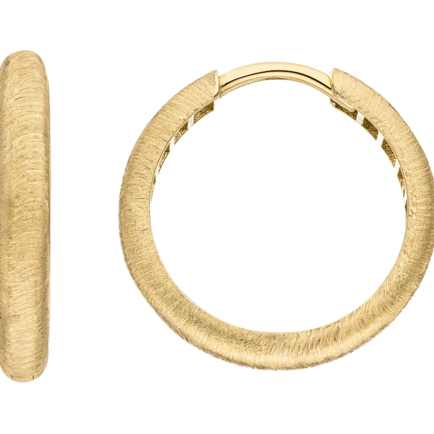 Ohrringe Creolen aus 333 Gold Gelbgold 18,4x2,9mm Goldcreolen mattiert