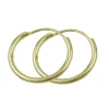 Ohrringe Creolen Creole 15mm, 375 Gold Gelbgold, glänzend, Damen