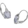 Ohrringe Creolen mit Blautopas Topas facettiert & Zirkonia 925 Silber Damen
