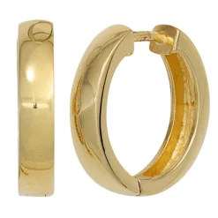 Ohrringe Creolen 18,2mm 925 Silber vergoldet Ohrschmuck Klappcreolen