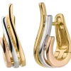 Ohrringe Creolen 18,9x5,4mm aus 585 Gelbgold teilrotvergoldet teilrhodiniert