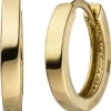 Ohrringe Creolen 12,5x2mm aus 585 Gold Gelbgold Ohrschmuck flach eckig schlicht
