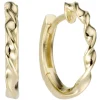 Ohrringe Creolen 15,6x2,1mm aus 585 Gold Gelbgold Ohrschmuck gedreht glänzend