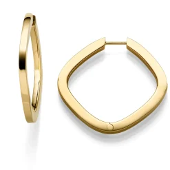 Ohrringe Creolen 42x2,5mm Ohrschmuck aus 585 Gold Gelbgold glänzend