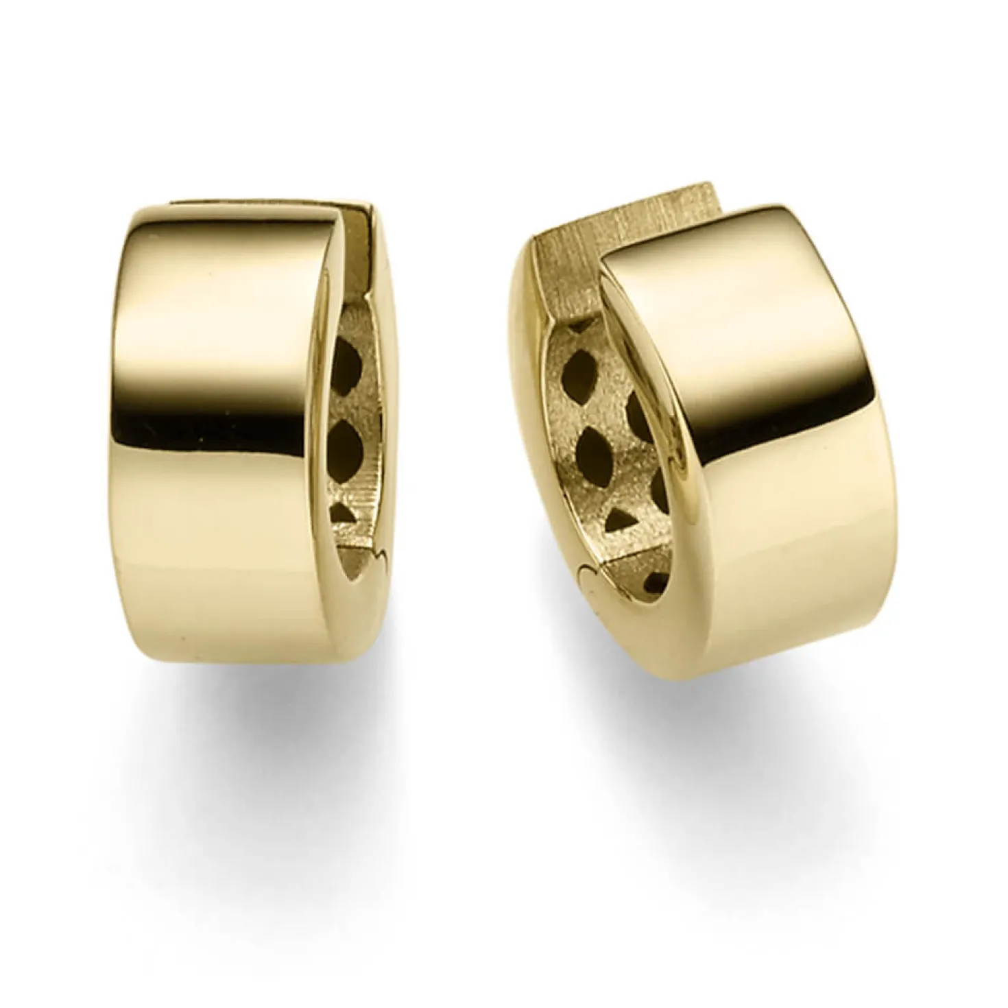 Ohrringe Creolen 7x14,5mm Ohrschmuck aus 585 Gold Gelbgold glänzend flach