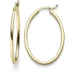 Ohrringe Creolen 35x1,5mm Ohrschmuck aus 585 Gold Gelbgold oval