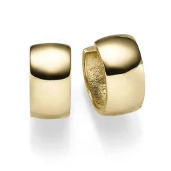 Ohrringe Creolen 7x14mm Ohrschmuck aus 750 Gold Gelbgold schlicht glänzend