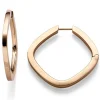 Ohrringe Creolen 42x2,5mm Ohrschmuck aus 585 Gold Rotgold glänzend
