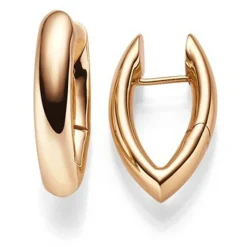 Ohrringe Creolen 28x6mm Ohrschmuck aus 750 Gold Rotgold spitzoval glänzend