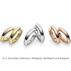 Ohrringe Creolen 28x6mm Ohrschmuck aus 585 Gold Rotgold spitzoval glänzend