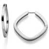 Ohrringe Creolen 42x2,5mm Ohrschmuck aus 585 Gold Weißgold glänzend
