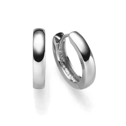 Ohrringe Creolen 2,5x13,5mm Ohrschmuck aus 585 Gold Weißgold schlicht glänzend