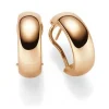 Ohrringe Halbcreolen Ohrschmuck 21,5x7,5mm 585 Gold Rotgold schlicht glänzend