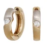 Ohrringe 12,7mm Creolen mit Diamanten 0.07Ct W/P1 585 Gold Gelbgold Goldohrringe