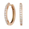 Ohrringe 16,5mm Creolen mit 22 Diamanten 0.33Ct W/SI Brillanten 585 Gold Rotgold