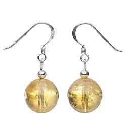Ohrringe Ohrhänger, echter Citrin & 925 Silber, gelb-orange, für Damen