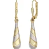 Ohrringe Ohrhänger 5,5x33,7mm Boutons Tropfen 333 Gold Gelbgold Ohrschmuck Damen