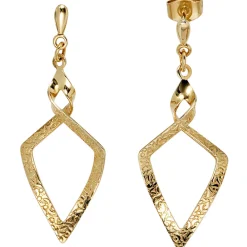 Ohrringe Ohrhänger 15,2x40,9mm Hängerstecker Spitzenform 375 Gold Gelbgold