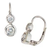 Ohrringe Ohrhänger 5,5x15,4mm mit Zirkonia 333 Gold Echt Weißgold Damen