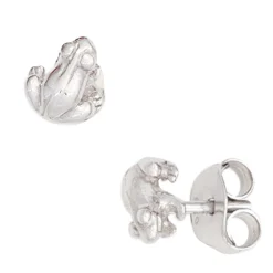 Ohrringe Ohrstecker Frosch Fröschchen 925 Silber rhodiniert, Kinder
