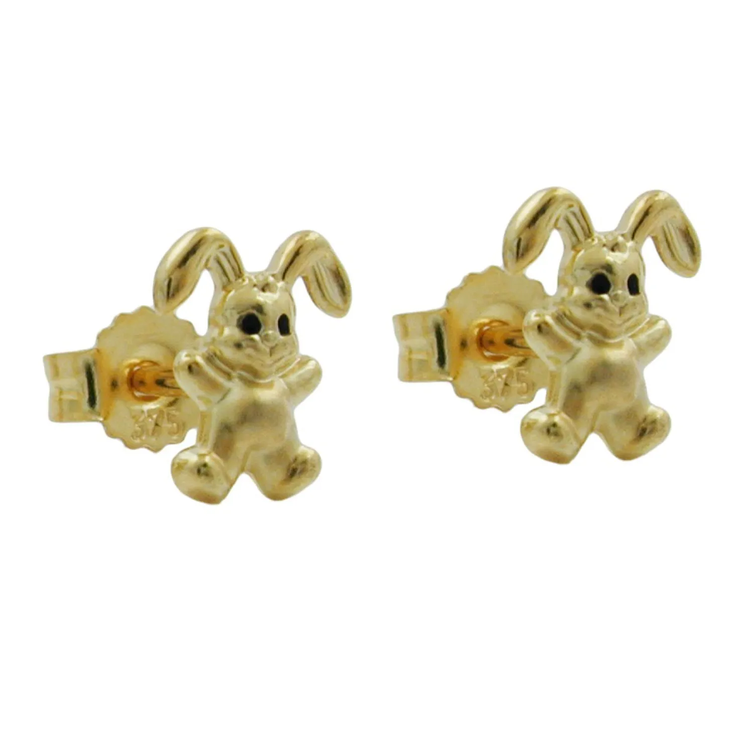 Ohrringe Ohrstecker Hase klein & fein 9Kt 375 Gelbgold Ohrschmuck Kinder