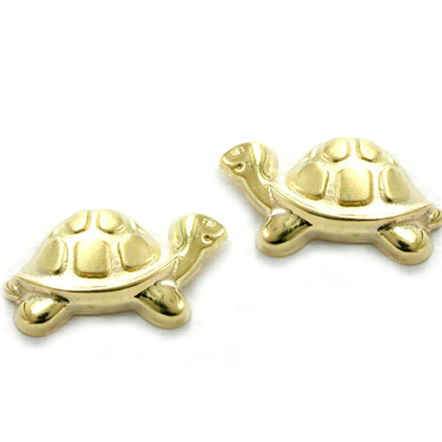 Ohrringe Ohrstecker Schildkröte klein & fein 9Kt 375 Gelbgold Ohrschmuck Kinder
