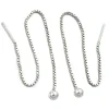 Ohrschmuck Durchzieher Hänger Kette und Kugel 925 Silber Damen
