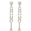 Ohrschmuck Ohrhänger 750 Gold gelb/weiß 58 Diamanten 5,06ct TW-VSI/SI 60,8x7,2mm