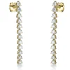 Ohrschmuck Ohrhänger schmal aus 750 Gelbgold 24 Brillanten 1,91ct TW-SI 40x3,4mm