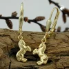 Ohrschmuck Ohrhänger 25x7mm Ohrringe Brisur Pferd 375 Gelbgold Kinderschmuck