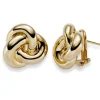 Ohrschmuck Ohrringe Clip-Stecker Knoten aus 750 Gold Gelbgold 18x20mm