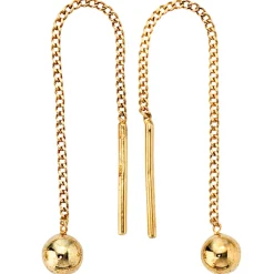 Ohrschmuck Ohrringe Durchzieh-Ohrhänger 4,3x54,5mm 333 Gold Gelbgold für Damen