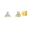 Ohrstecker aus 750 Gold Gelbgold 6 Brillanten 0,49ct TW-SI 6,1x6,8mm
