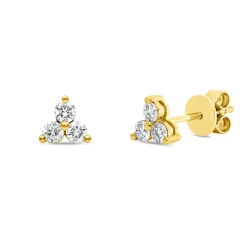 Ohrstecker aus 750 Gold Gelbgold 6 Brillanten 0,49ct TW-SI 6,1x6,8mm
