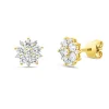 Ohrstecker aus 585 Gold Gelbgold 22 Diamanten 1,11ct I-SI Ø8,8mm